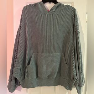 Stylish Splendor Pink Lily Ribbed Corded Sweatshirt/Hoodie